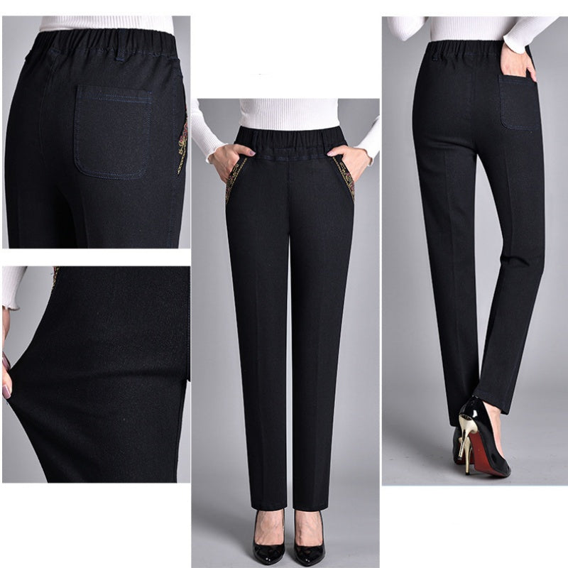 Laluna® | Women’s jeans with side pockets and an elasticated waist