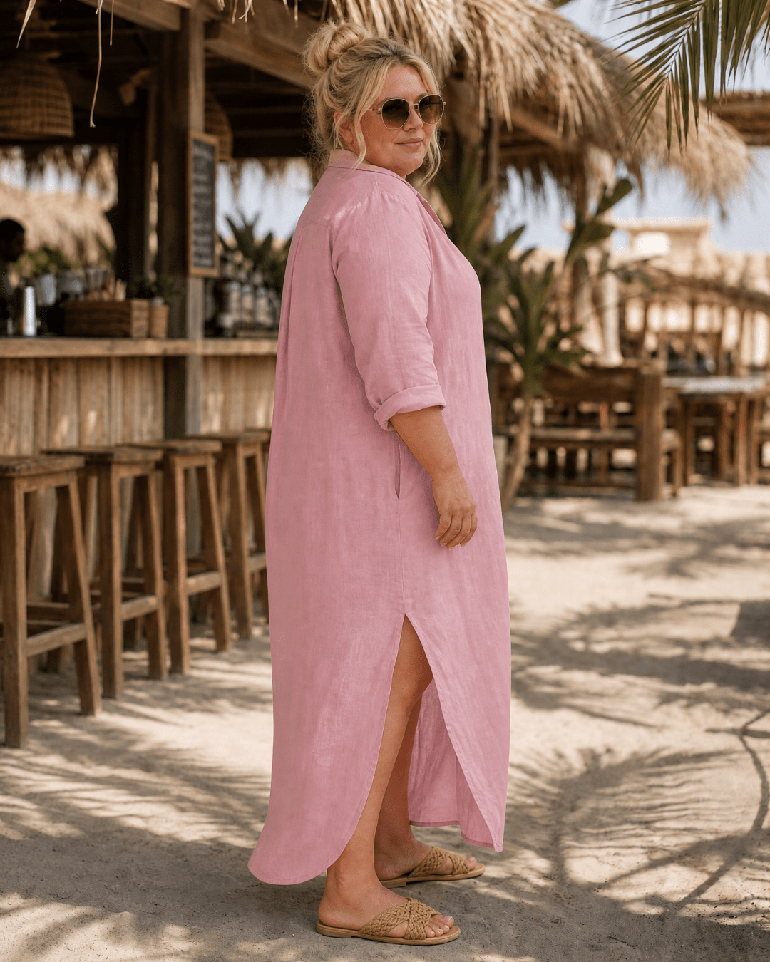 Vipro | Relaxed Maxi Shirt Dress